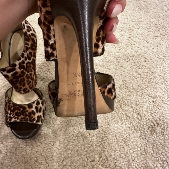 Jimmy Choo Leopard Heels Size 35.5 - Picture 5 of 6